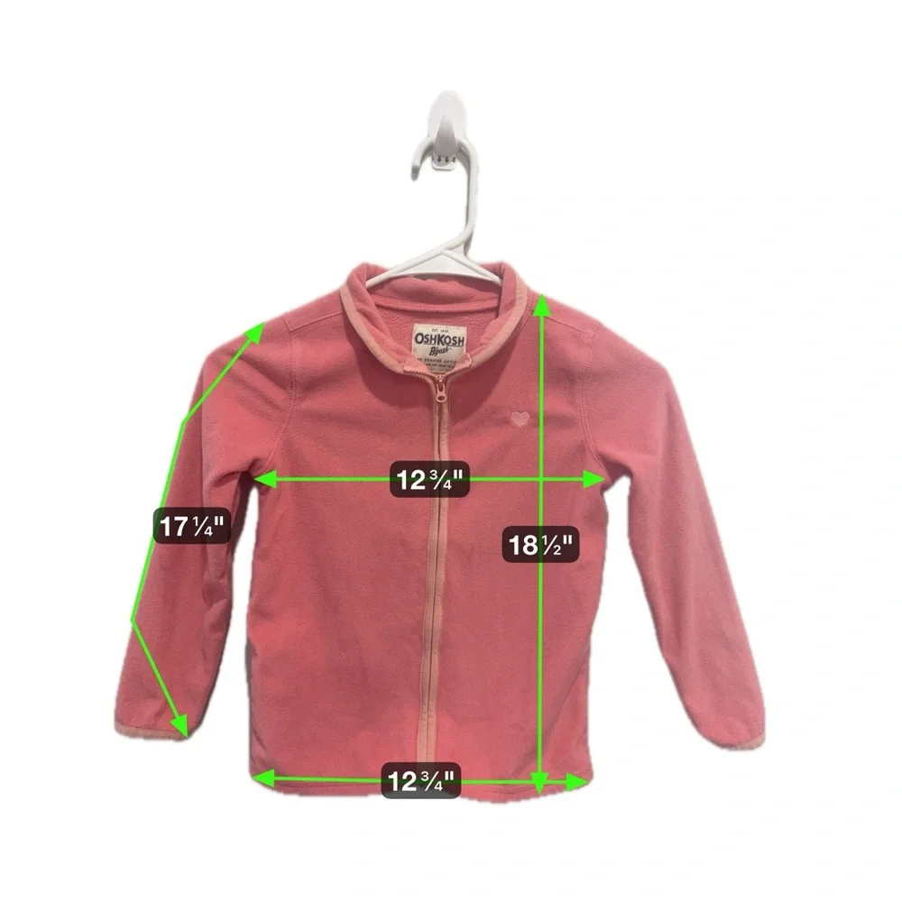 OshKosh B'gosh Coral Kids Fleece Hoodie size 6/6x